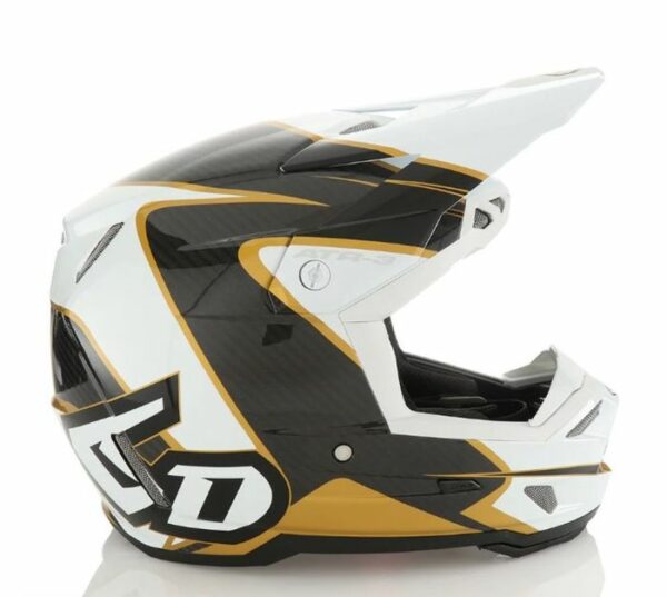 6D ATR-3 youth Helmet Wave Gloss White Gold