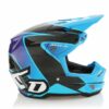 6D ATR-3 youth Helmet Wave Gloss Cyan Neon Yellow